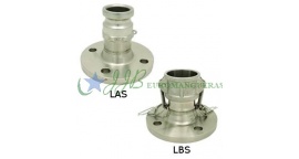 Camlock tipo LAS o LBS, con brida fija soldada, DIN o ASA
